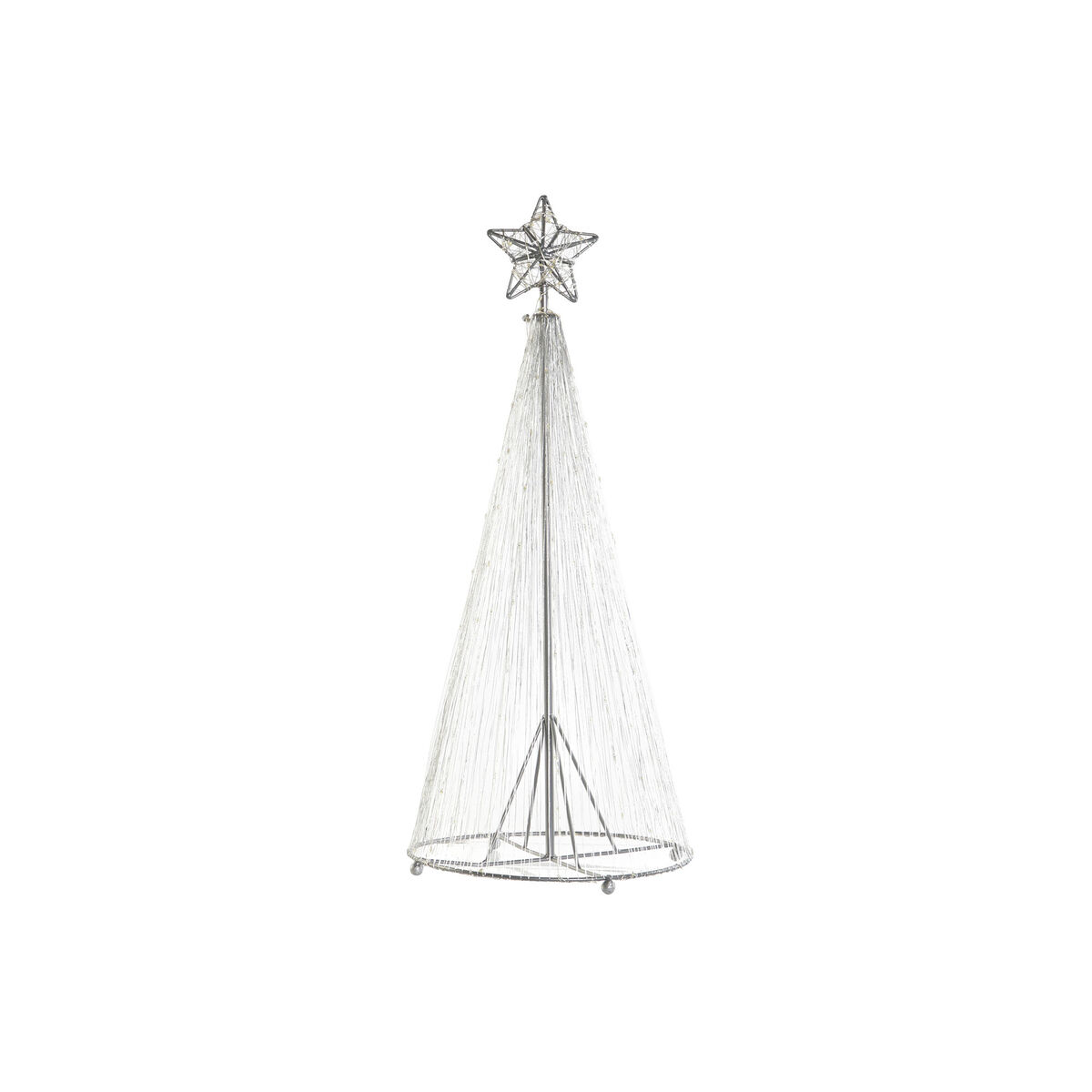Juletre DKD Home Decor Sølv Metall 25 x 25 x 60 cm